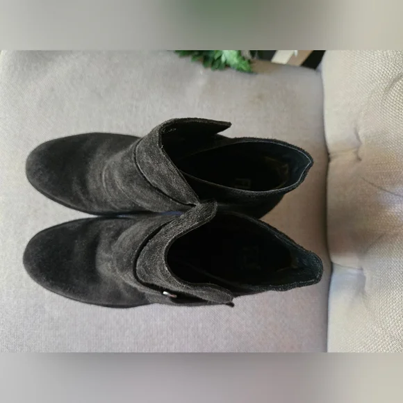 Fly London Labe Women’s Ankle Boots Black Faux Leather/Suede Wedge Size 37(6.5) - Picture 4 of 9
